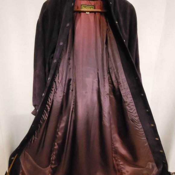 90s Purple Danier Suede Leather Jacket - Picture 2 of 5